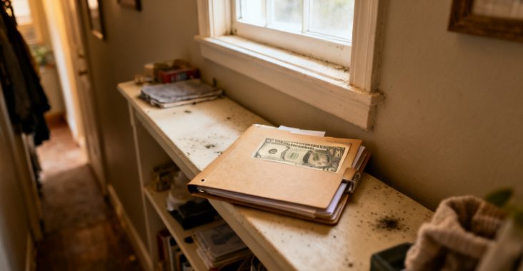 hallway console setup for Cash Close