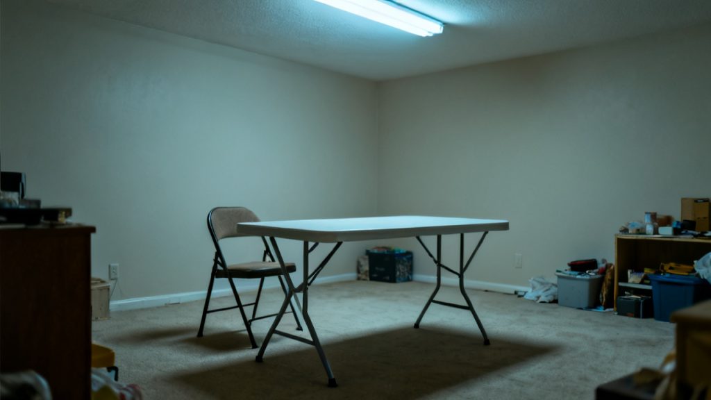 Title Commitment Schedule B scene at a hallway console