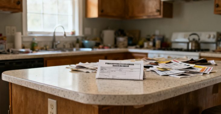 Household folding card table with flood determination form flood