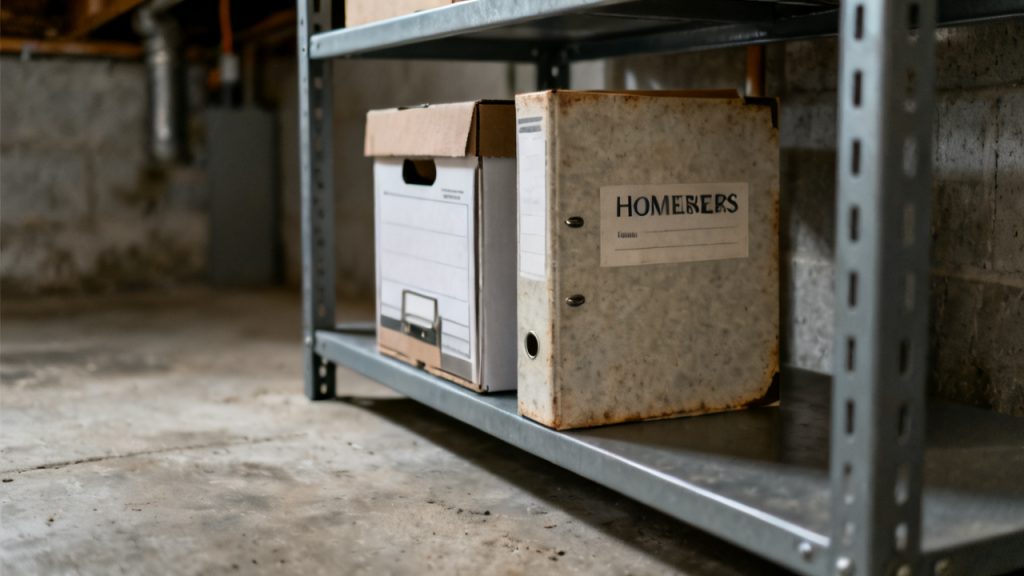 folding card table setup for Homeowners Binder at Closing
