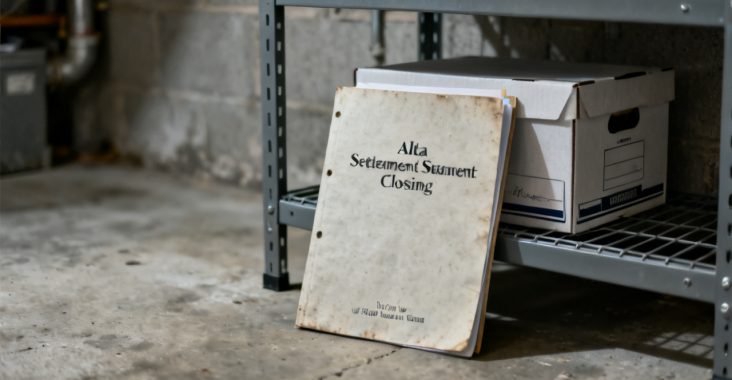 ALTA Settlement Statement Closing scene at a hallway console