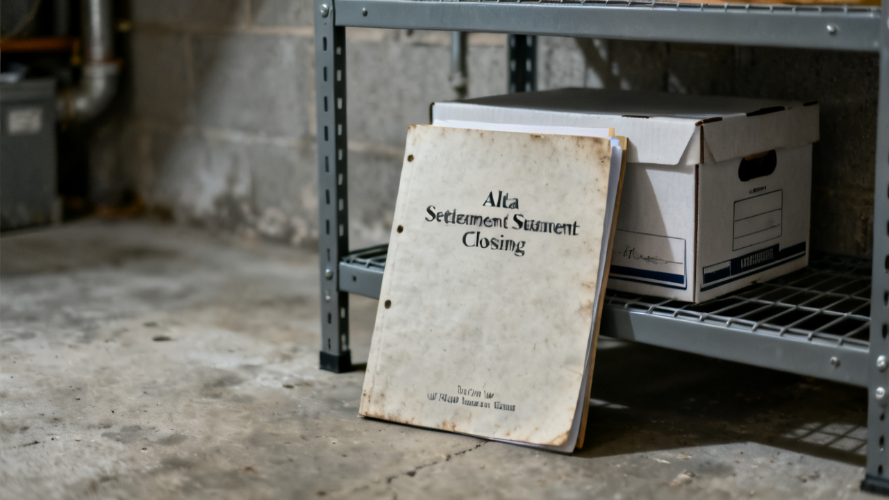 ALTA Settlement Statement Closing scene at a hallway console