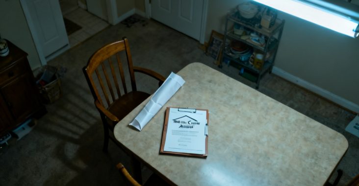 initial escrow analysis folder on a hallway console