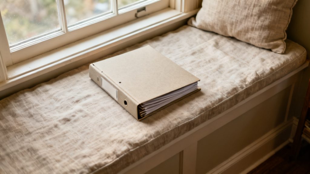 inspection credit repair seller folder waiting on a patio table