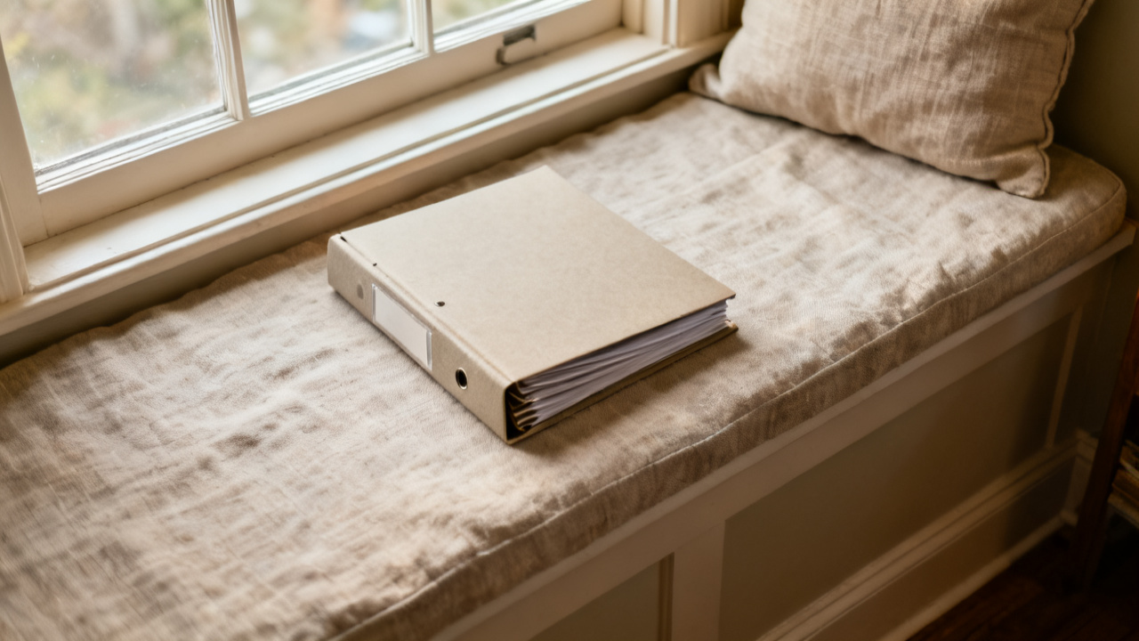 inspection credit repair seller folder waiting on a patio table