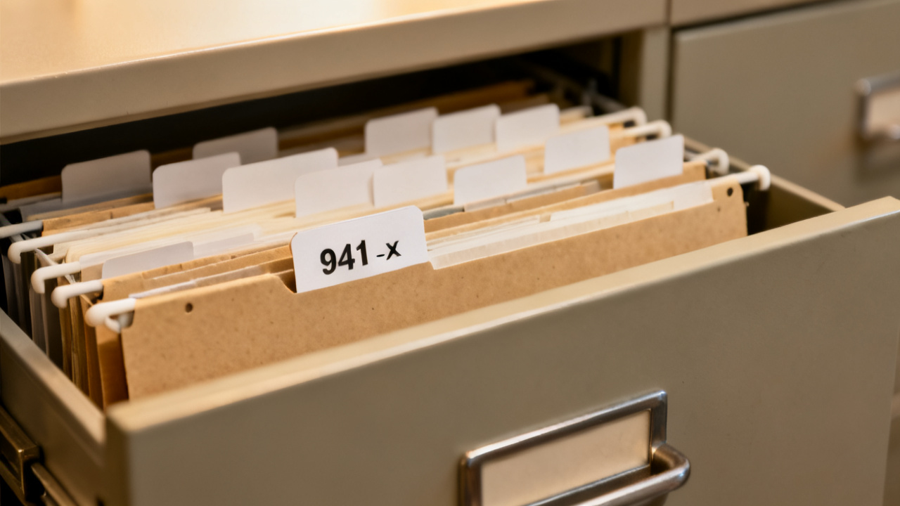 941-x folder close-up, unlabeled
