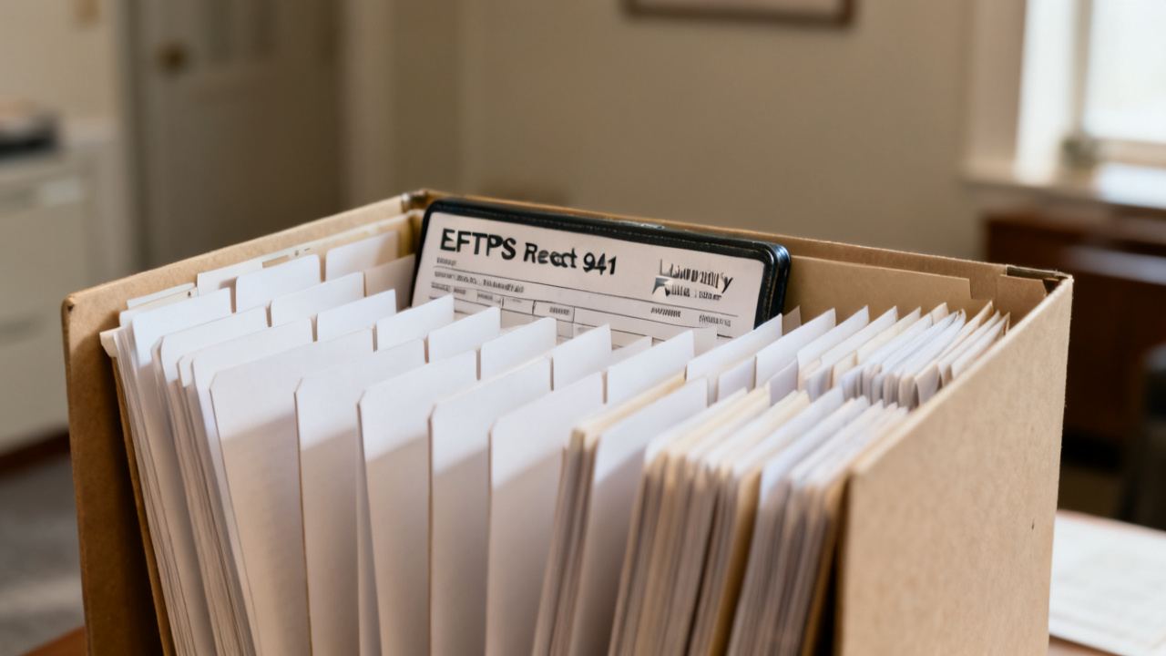 eftps receipt 941 liability folder beside a unlabeled tab