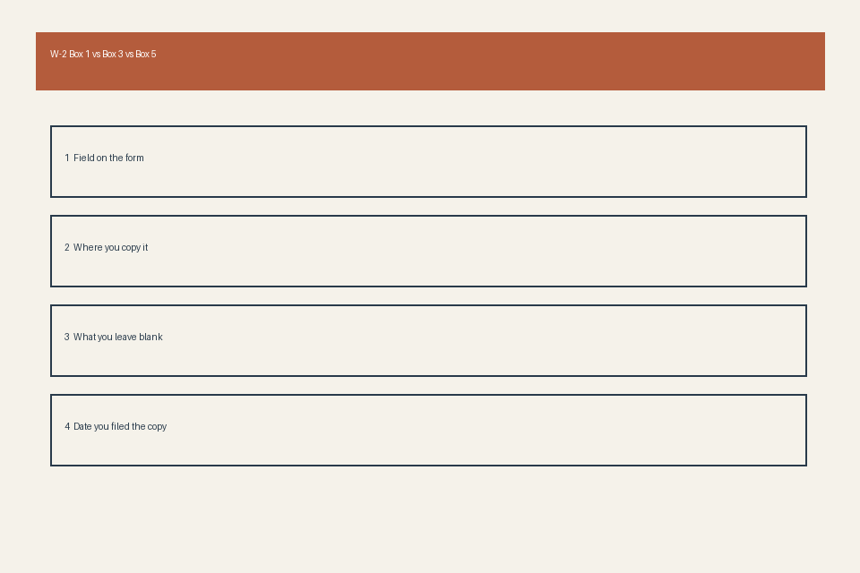 Diagram of w-2 box 1 box folder fields
