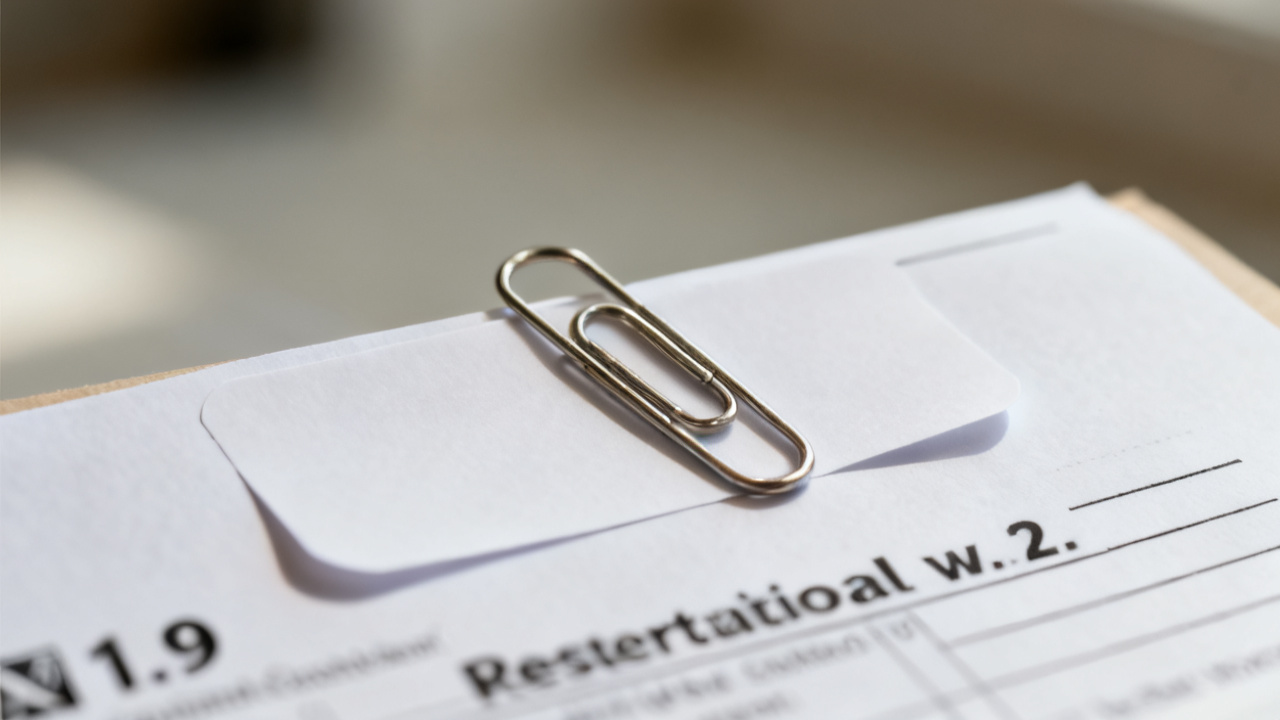 Still-life crop: i-9 retention folder w-4
