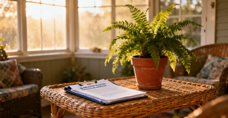 Dependent Care Benefits in scene at a window seat