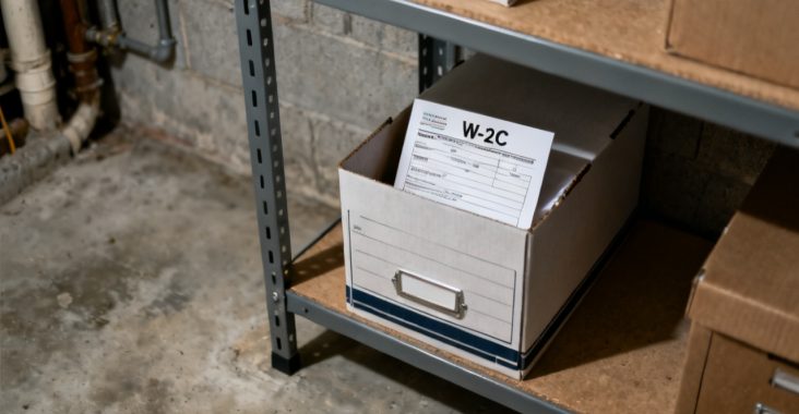 Quiet office nook for form w-2c