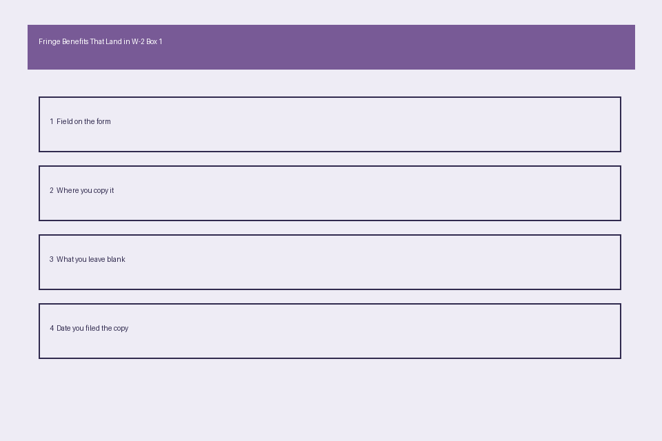 Diagram of fringe benefits land in folder fields