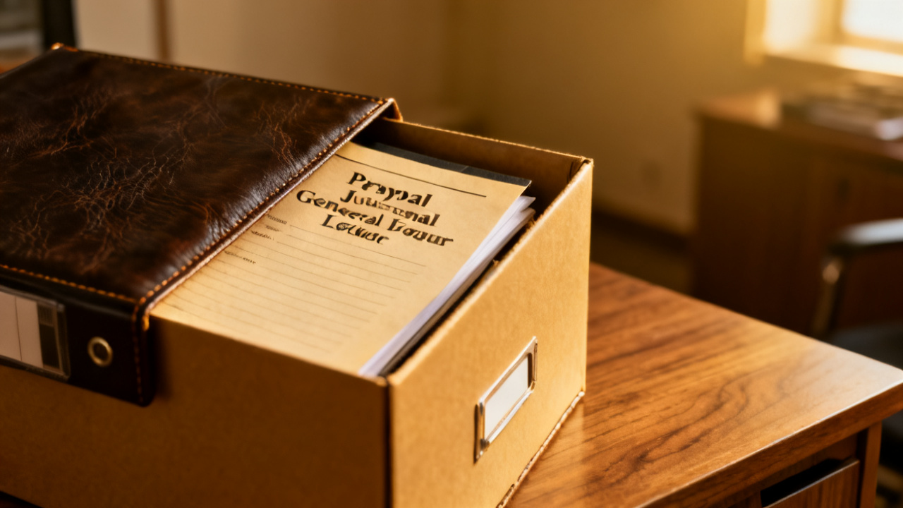 unlabeled tab with payroll journal general ledger folder