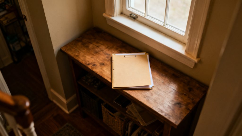 third-party sick pay folder waiting on a window seat