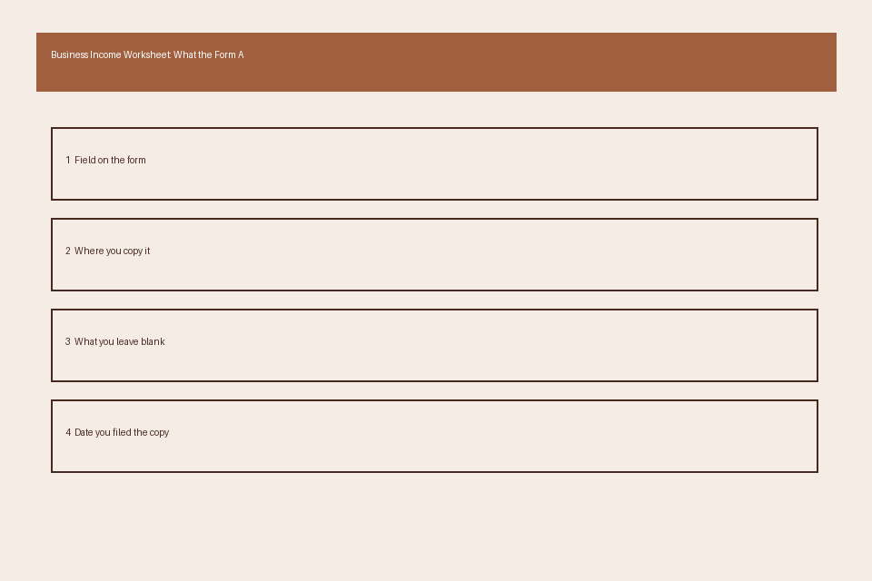 Diagram of business income card fields