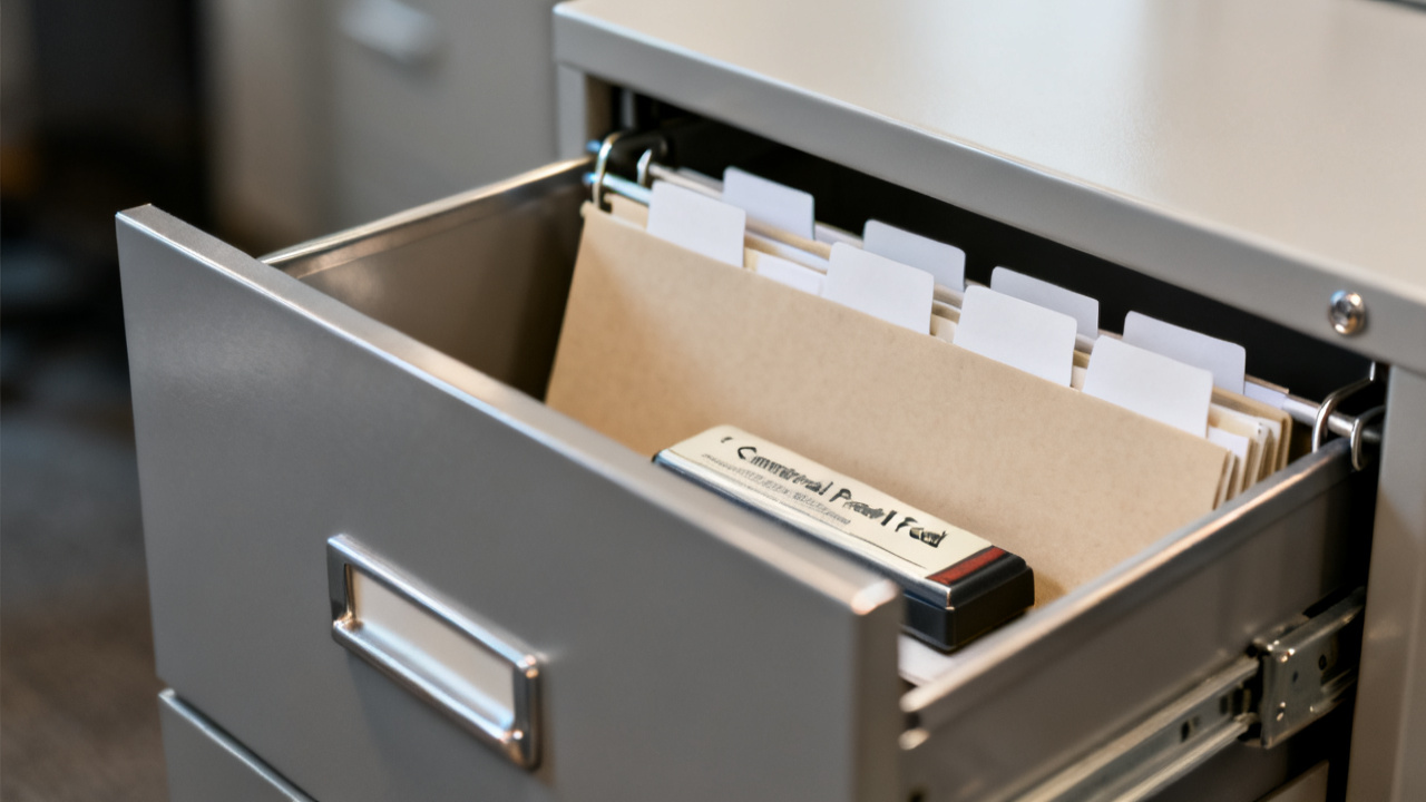 Detail of commercial proof loss folder for Commercial Proof Loss