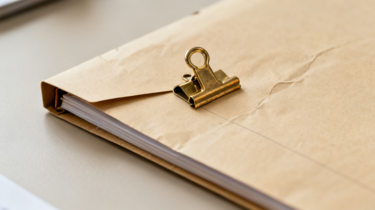 commercial property declaration folder beside a closed packet