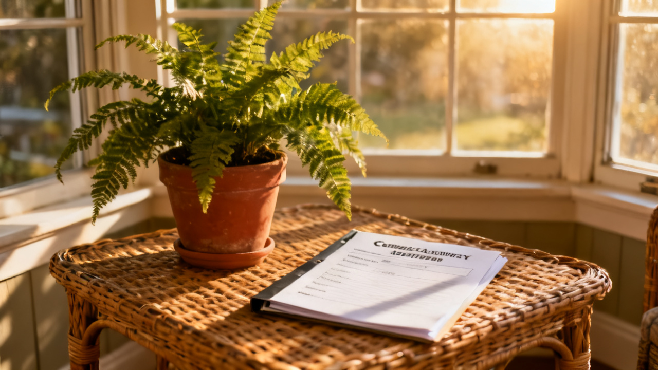 commercial property declaration folder on a basement metal shelf