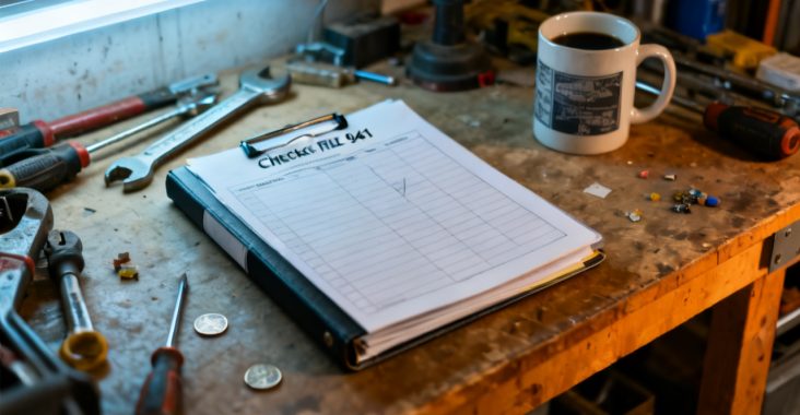 Quarter-Close Checklist File 941 scene at a dining table