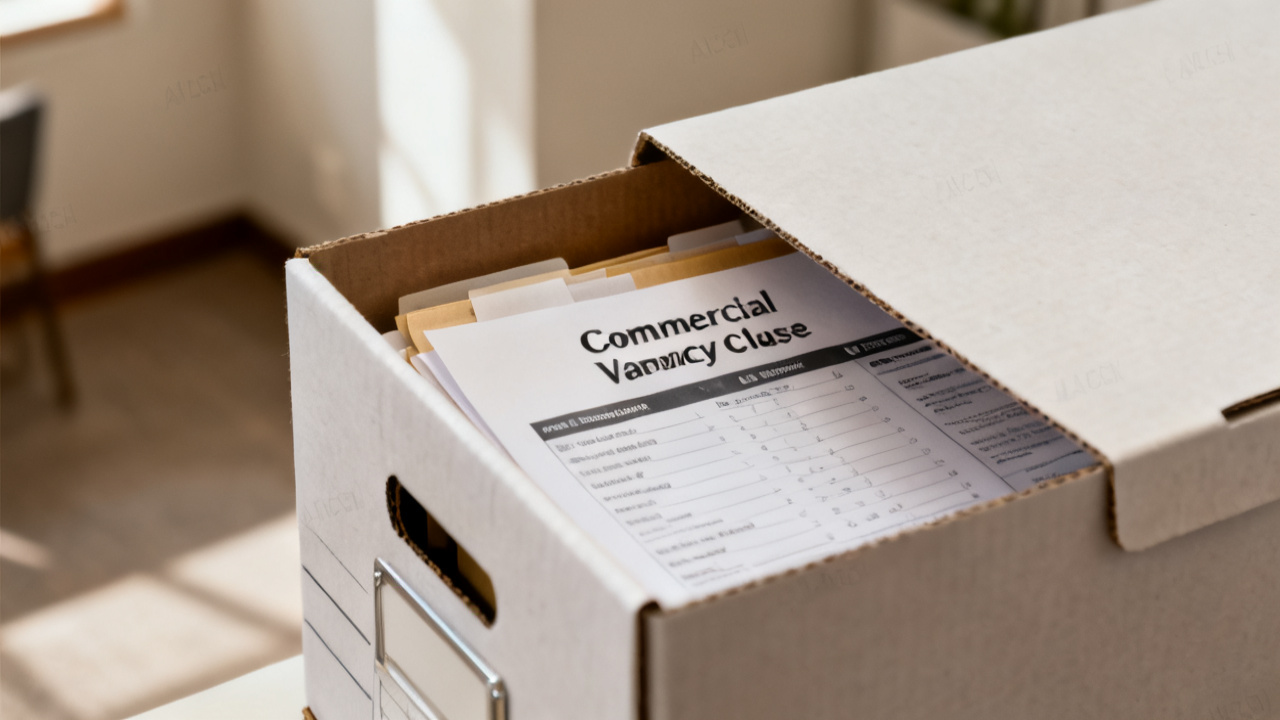 Still-life crop: commercial vacancy clause folder