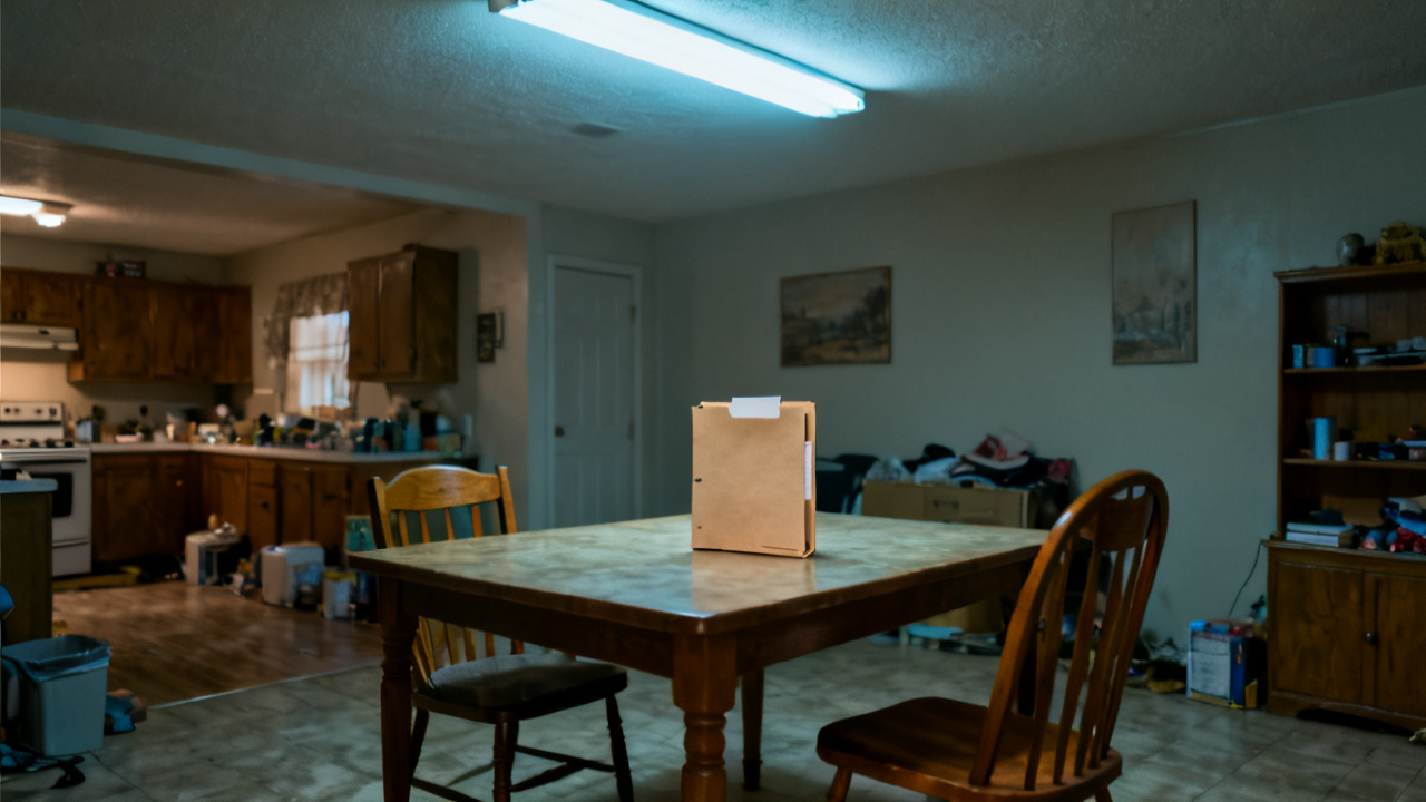Quiet mail slot floor for commercial vacancy clause folder