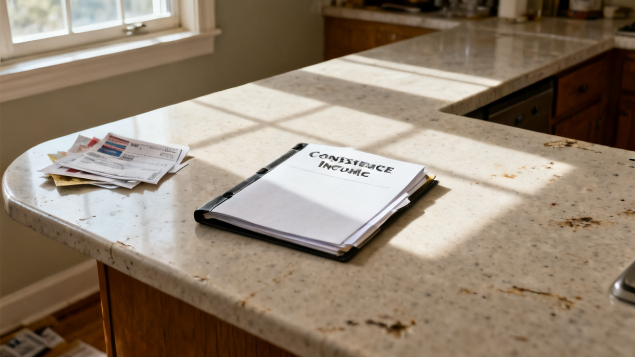 Quiet basement metal shelf for contingent business income folder
