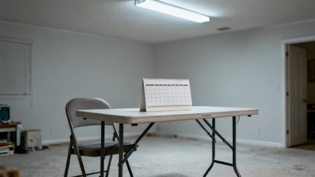 Quiet library carrel for fine arts schedule business