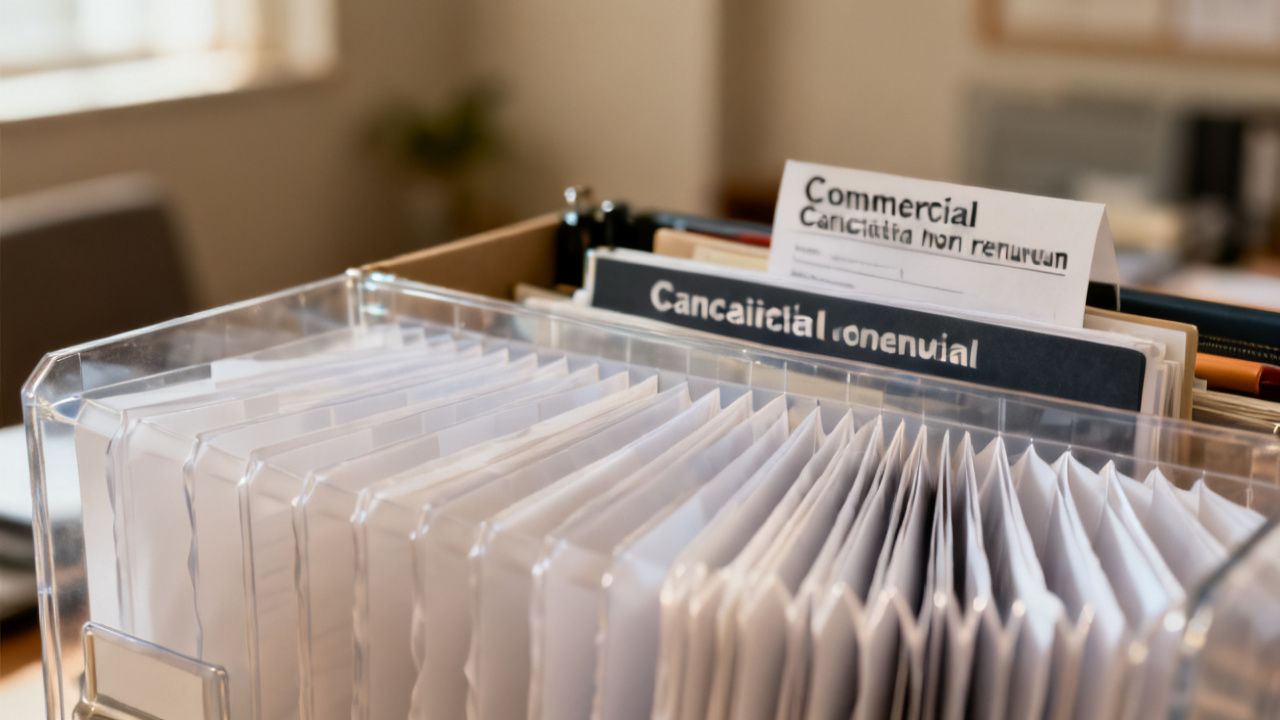 Still-life crop: commercial cancellation nonrenewal folder